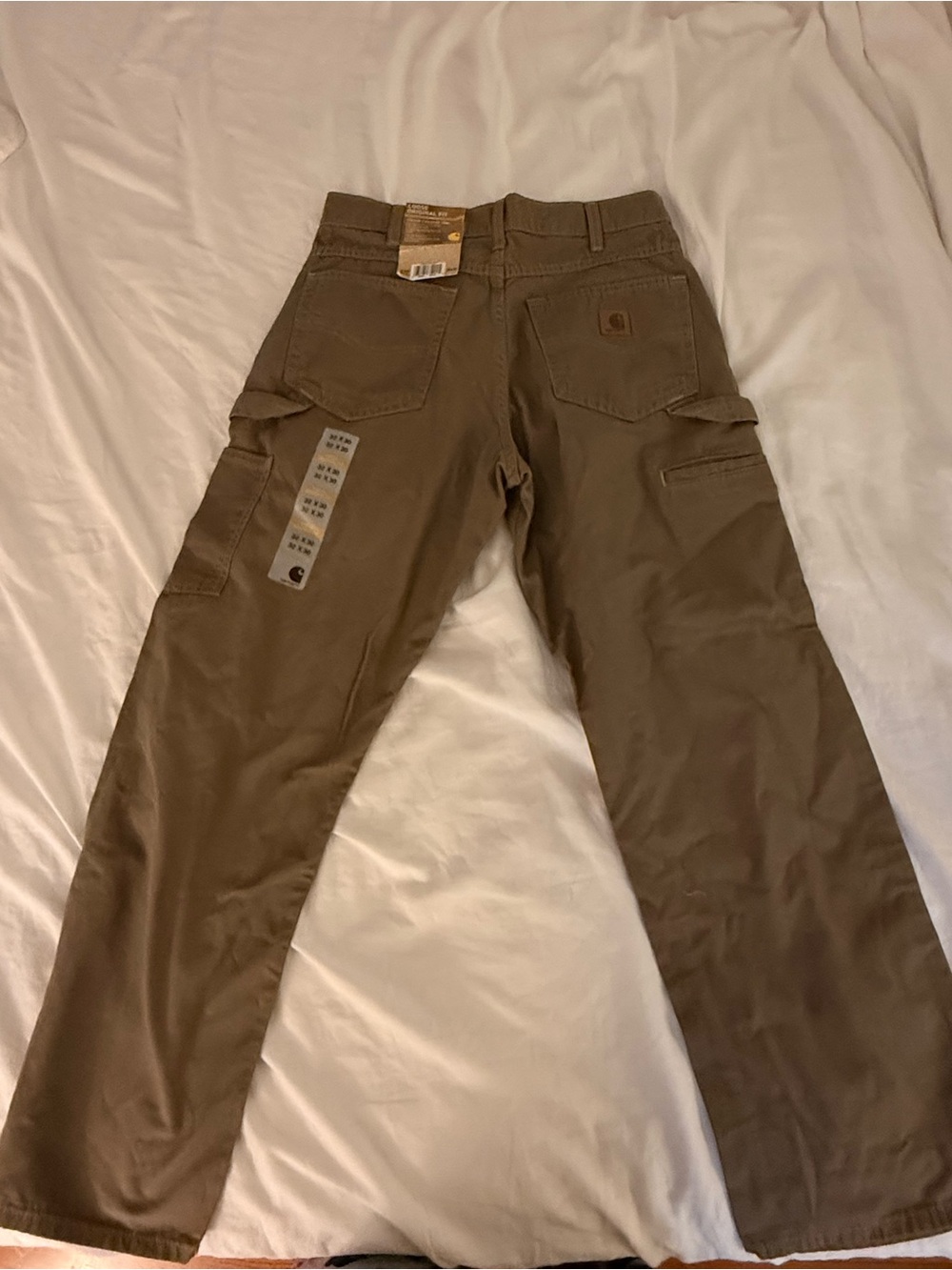 Carhartt B159 Loose Fit Canvas Carpenter Pants 32x30 Mushroom NWT